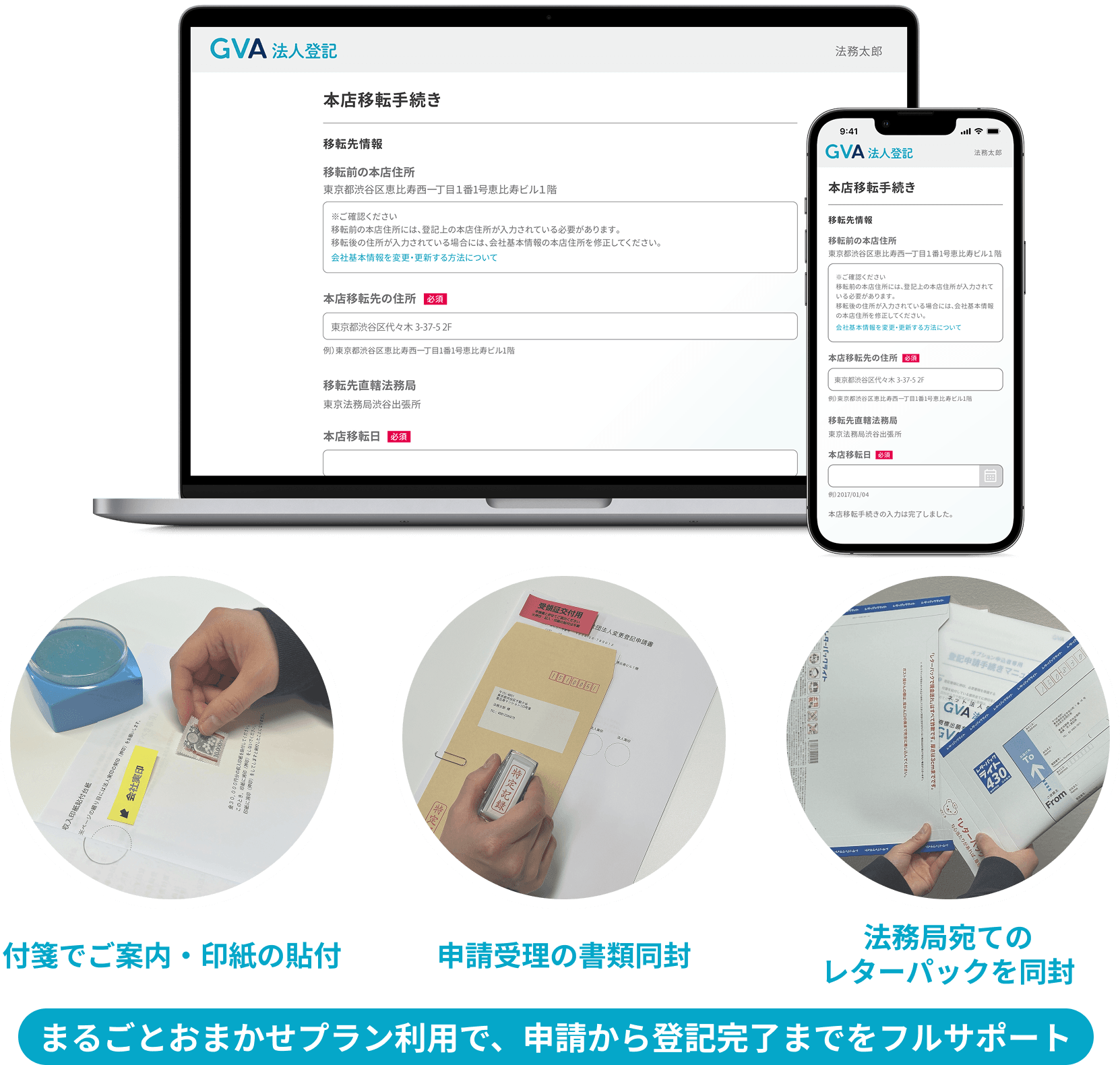 GVA 法人登記のサービスイメージ